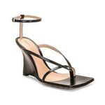 Bottega Veneta  Stretch Ankle Strap Wedge Sandal Black Womens Size 36 6 Photo 0