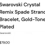 Swavorski SWAROVSKI Crystals Remix Spade Strand Bracelet, gold-tone plated Photo 14
