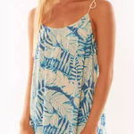 Sisstrevolution Palm City Dress Blue Cream Tropical Print NWT Size Small Photo 0
