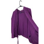Torrid  Tie Front Hoodie Cardigan Open Front Waffle Knit‎ Purple Plus Size 1 Photo 3