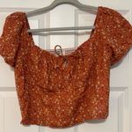 Lucky Brand Womens  Laura Ashley Rust Corset Printed Floral Pink White Crop Large Photo 3