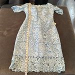 Women’s Blue Short Formal Party Dress Zip Up Back Half Sleeve Size 4 NWT Photo 10