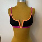 Heat Color Contrast Patchwork Bikini Top Photo 0