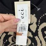 ECI  Damask Knitted A-line Sweater Women S NWT Short Sleeve Black Y2K Sparkle Photo 2