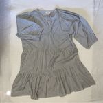 Bobeau Studio B cotton striped coastal nautical flowy billowy sleeve midi dress Photo 5