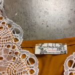 Free People Your Eyes Cami Boho Golden Lace Hippie Tanktop Size Large Photo 1