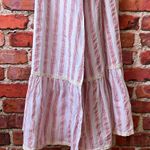 Tularosa Pale Pink Lace Aubrie Dress in Red and White Stripe Photo 9