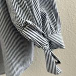 American Eagle Striped Off-Shoulder Top Tie Arm Casual Romantic Large Photo 5