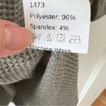 SheIn ⭐️ khaki green Crewneck long sleeve waffle knit knee length dress xsmall Photo 3