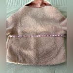 In See Pink and White Teddy Sherpa Jacket with Leather Accents Size 38 Photo 9