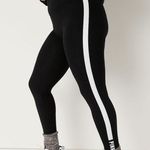 PINK - Victoria's Secret Victoria’s Secret PINK Black White Stripe Logo High Waist Cotton Legging, SMALL Photo 2