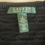Ralph Lauren Lauren Cotton Blend Horizontal Cableknit Sweater Black Size Small Photo 5