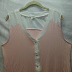 Faith and joy Pink Blouse Semi Sheer Sleeveless Size XL Photo 1