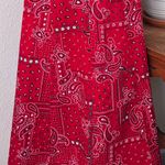 Vintage Red Bandana Print Halter Maxi Dress M – Western Boho Y2K Size M Photo 4