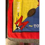 Vintage Disney Mickey Mouse Football Touchdown Bandana Scarf 100% Cotton VGUC Yellow Photo 2