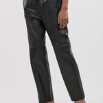 Nordstrom  Leather High Waist Pants Vintage Size Medium Black Photo 0