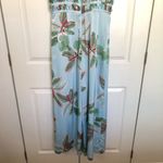 Hutch Anthropologie  Ruched Satin Tropical Beach Wide Leg Jumpsuit Size 4 Photo 10