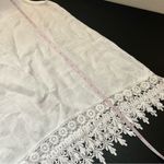 ✨ Terzo Millennio Women’s White Linen Tank Top Fringe Small Italy Photo 7