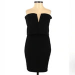 Bebe | Classic Party Black Strapless Plunging Fly Away Dress Size S Small Photo 1