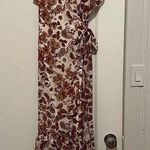 Drew  VTG Vanilla Vintage Cottagecore Floral Ruffle Maxi Dress with Waist Tie NWT Photo 0