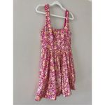 Band Of The Free Floral Mini Corset Dress Size Large Bubble Pink Yellow NEW Photo 3