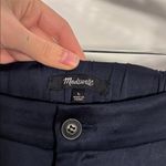 Madewell  Satin Drapey Tapered Pleat Pants Large blue Photo 3