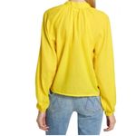MOTHER Denim The Sunburst Voile Top in Primrose Yellow Button Front Size Small‎ Photo 1