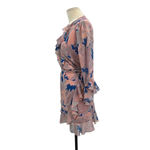 Red Carter Red Carter Tessa Floral-Print Wrap Dress Pink Blue Size Large Photo 5