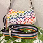 Coach  Teri Shoulder Bag In Rainbow Signature Canvas CA176 Photo 5