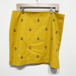 Vineyard Vines Anchor Nautical Embroidered Wool Felt Sun Shower Yellow Skirt 12 Photo 0