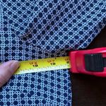 Kenar  Blue & White Circle Blouse Design W Pockets In Front SZ M Photo 5