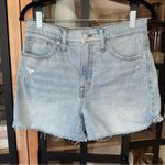 Madewell  High Rise denim shorts cutoff byers wash momjean frayed hem light Photo 0