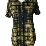 LuLaRoe BOHO Grunge Tie Dye Button Up Shirt Earthy Festival Tunic Top Size XS Photo 0