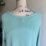 Free People We the Free Malibu Mint Green Waffle Knit Oversized Boho Top Photo 8