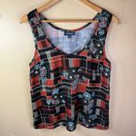 Modcloth At First Sight Womens Sleeveless Blouse Size Medium Art Deco Boho Photo 2