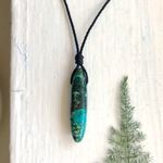 Handmade Impression Jasper Long Stick Pendant Necklace/Choker Photo 0