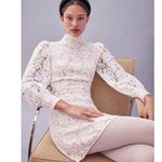 Reformation Lupine lace ivory mini wedding dress size 0 C3 Photo 3