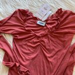 Lucy Love Pink Ribbed Side Slit Maxi Dress Photo 8