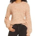 BLANK NYC Toffee Crewneck Balloon Sleeve Sweater Photo 0