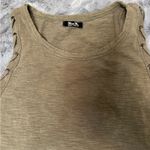 Miss Me Women's Sleeveless Tank Top Olive Green Shoelace Detail Sleeves Medium Photo 3