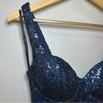 B Darlin B. Darlin Navy Sequin Sweatheart Homecoming Mini Dress. Size: 3/4. Photo 3