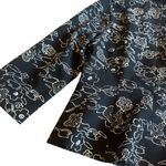 Modcloth Sweet Sophistication Blazer Black White Outline Floral Print Size Med Photo 7