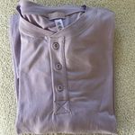 SKIMS SOLD boyfriend longsleeve Henley, Lily color, size Small, NWOT Photo 2