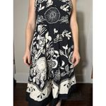 Magic Bohemian Black White 100% Cotton Patternered Midi Dress Fits like Size Medium Photo 1