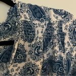 Kori  Boutique Dress. Size L. Fun blue and white paisley pattern. Photo 8