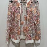 Ruff Hewn  embroidered flower bomber jacket  Size Large Photo 6