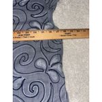 Lina Tomei Linen Cap Sleeve Embroidered Blue Dress Small Pockets‎ Photo 7