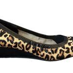 Cole Haan black and tan leopard print fabric and leather wedge size 6 1/2B Photo 1