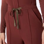 FIGS  Layton Crewneck Wide Leg ScrubJumpsuit in Walnut, Size Small Photo 3