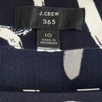 J.Crew  Square-neck long-sleeve top in brushstroke floral 365 crepe Sz 10 Navy Photo 5